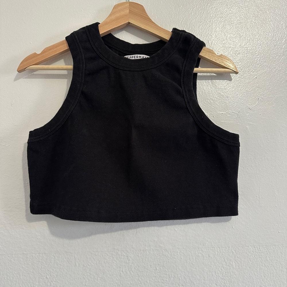 Peppermayo Ribbed Crop Top